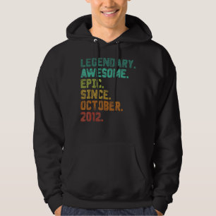 10 jaar oude leggende sinds oktober 2012 10e geboo hoodie