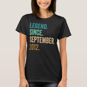 10 jaar oude leggende sinds september 2012 10e geb t-shirt