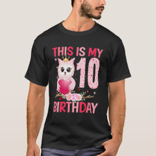 10 jaar oude meisjes: 10e verjaardag 2 t-shirt