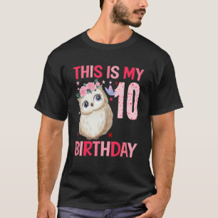 10 jaar oude meisjes: 10e verjaardag t-shirt