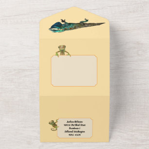 10 jaar oude Reptile Park Verjaardag All In One Uitnodiging