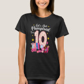 10 jaar oude spa make-up letu2019s krijgen verwend t-shirt (Voorkant)