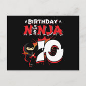 10 jaar oude stripboek stijl ninja 10e verjaardag briefkaart (Voorkant)