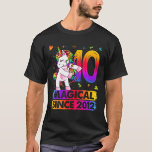 10 jaar oude Unicorn Flossing 10th Birthday Unicor T-shirt