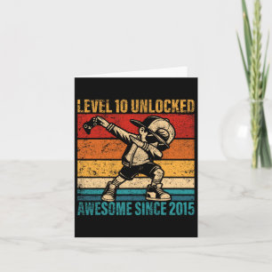 10 Jaar Oude Verjaardag Gamer Dabbing Boy 10e nive Kaart
