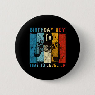 10 jaar oude verjaardag jongen 10 keer naar niveau ronde button 5,7 cm