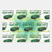 10 Jaar Oude Verjaardag Party Green Racing Car Inpakpapier Vel (Voorkant)
