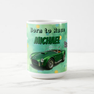 10 Jaar Oude Verjaardag Party Green Racing Car Koffiemok