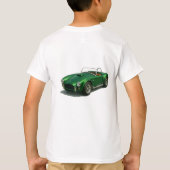 10 Jaar Oude Verjaardag Party Green Racing Car T-shirt (Achterkant)