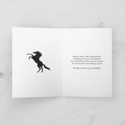 10 jaar oude verjaardagskaart met Spirit Horse Kaart (Binnen)