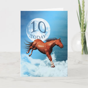 10 jaar oude verjaardagskaart met Spirit Horse Kaart