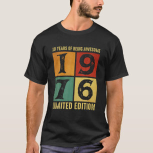 10 jaar oude Vintage 1976 Limited Edition 45th Bir T-shirt