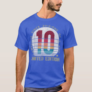 10 jaar oude Vintage 2012 Retro Limited Edition 10 T-shirt