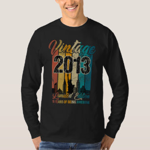 10 jaar oude Vintage 2013 10e verjaardag T-shirt