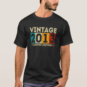 10 jaar oude Vintage 2013 10e verjaardag T-shirt