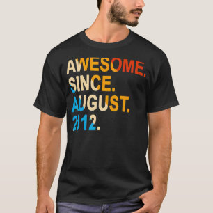 10 jaar oude Vintage Geweldige sinds augustus 2012 T-shirt