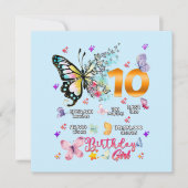 10 jaar oude vlindervliegen ik kaart (Voorkant)