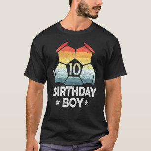 10 jaar oude voetbalspeler 10e verjaardag Ttiende T-shirt