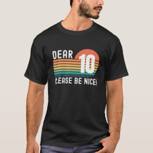 10 jaar oude vogeldag Retro Birthday is 10th Bi T-shirt