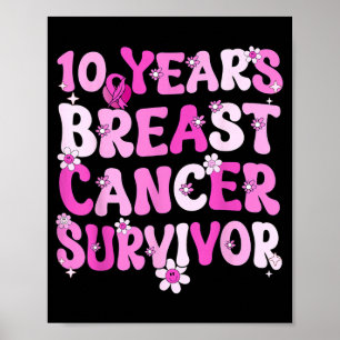 10 Jaar Overlevende Borstkanker Borstkanker Poster