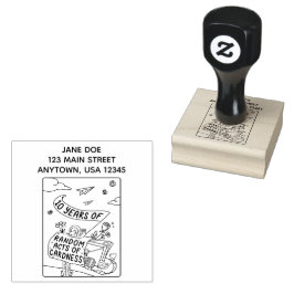 10 jaar Random Acts of Cardness Retourstempel Rubberstempel