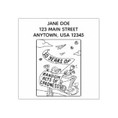 10 jaar Random Acts of Cardness Retourstempel Rubberstempel (Afrduk)