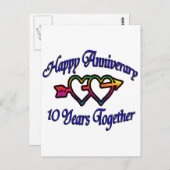 10 jaar samen briefkaart (Voorkant / Achterkant)