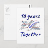 10 jaar samen briefkaart (Voorkant / Achterkant)