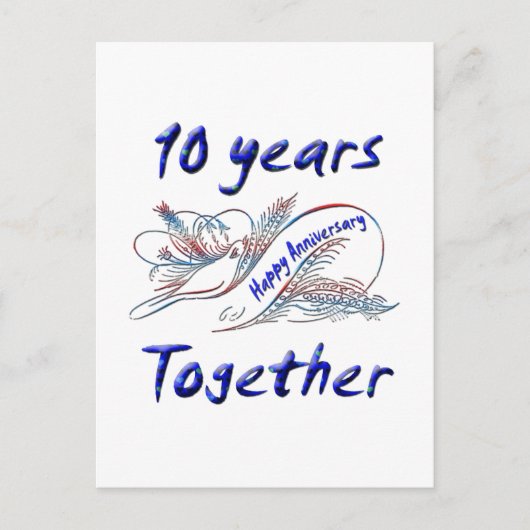 10 jaar samen briefkaart (Voorkant)