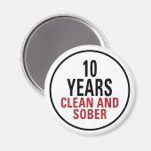 10 jaar schoon en nuchter magneet (Voorkant / Achterkant)