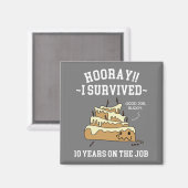 10 jaar service overleden 10 jaar werk magneet (Voorkant / Achterkant)