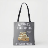 10 jaar service overleden 10 jaar werk tote bag (Voorkant)