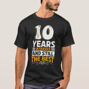10 jaar service werk Jubileum T-shirt