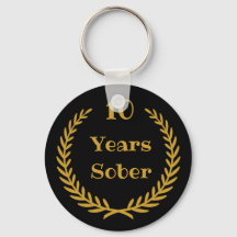 10 jaar Sober Sleutelhanger for Addiction Recovery