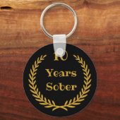 10 jaar Sober Sleutelhanger for Addiction Recovery (Voorkant)