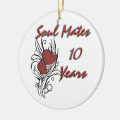 10 jaar Soul Mates Keramisch Ornament (Links)