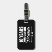 10 jaar terug, ga 10e trouwdag uit. bagagelabel (Voorkant verticaal)