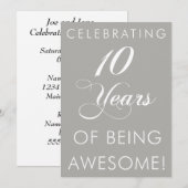 10 Jaar Uitblinken Vieren Kaart (Voorkant / Achterkant)