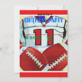 10 jaar Uitnodiging tot geboorte van Football (Voorkant)