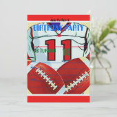 10 jaar Uitnodiging tot geboorte van Football (Staand voorkant)