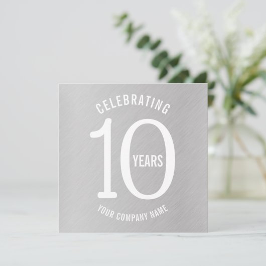 10 jaar uitnodigingen van de partij ter gelegenhei (Staand voorkant)