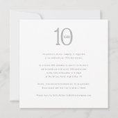 10 jaar uitnodigingen van de partij ter gelegenhei (Achterkant)