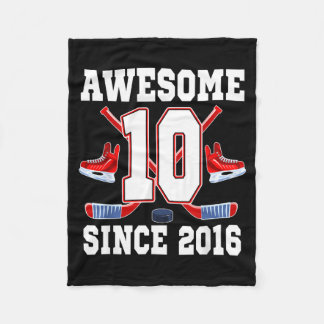 10 Jaar Uitstekend Sinds 2016 Hockey Thema Verjaar Fleece Deken