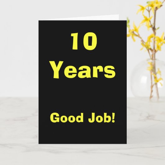 10 jaar van de Goede Baan! Kaart (Gele Bloem)