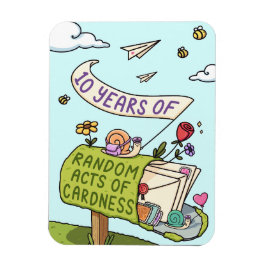 10 jaar van willekeurige daden van vriendelijkheid magneet