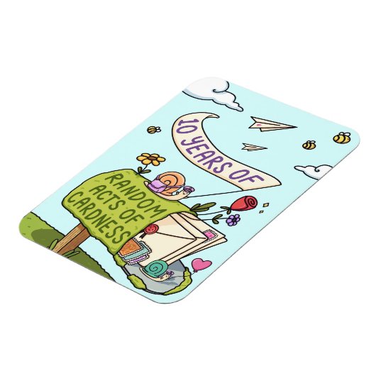 10 jaar van willekeurige daden van vriendelijkheid magneet (Linkerzijde)