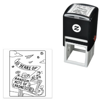 10 jaar van willekeurige daden van vriendelijkheid  zelfinktende stempel