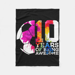 10 Jaar Verbluffend Voetbal 10e Verjaardag Fleece Deken