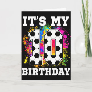 10 Jaar Verjaardag Voetbal Thema Het Is Mijn 10e V Kaart