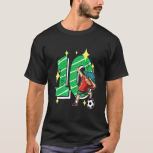10 Jaar Voetbal 10e Verjaardag Dabbing Football PL T-shirt